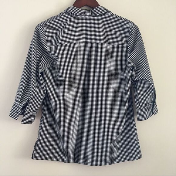 Valerie Stevens Button Down Check Shirt | Size Medium Petite - Picture 7 of 7